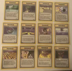 Lot of 12 Gym Challenge Set Trainer Pokemon Cards - Image 1