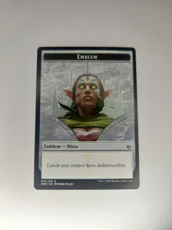 Nissa, Who Shakes the World Emblem [War of the Spark Tokens] Lightly Played - Image 1