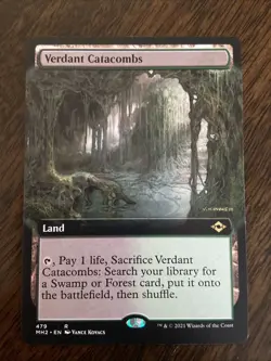 magic mtg VERDANT CATACOMBS altered art borderless non foil - Image 1