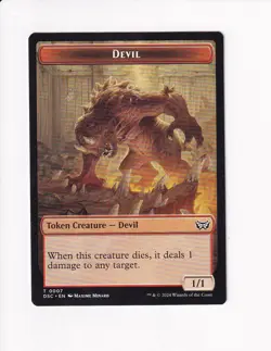 MAGIC THE GATHERING MTG COMMANDER: DUSKMOURN DOUBLE TOKEN DEVIL / SCARECROW (#1) - Image 1