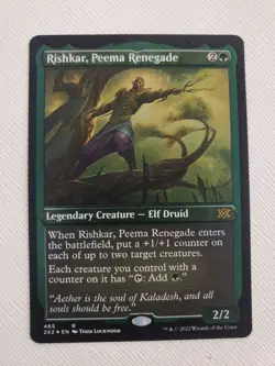 Rishkar, Peema Renegade Foil Etched Rare Magic the Gathering MTG LP - Image 1