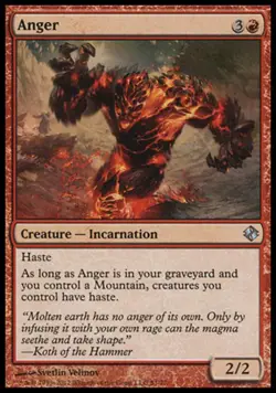 MTG Anger, Duel Decks: Venser vs Koth, Heavily Played, English - Image 1