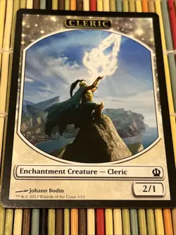 Cleric Token X4 Theros MtG Free Shipping - Image 1