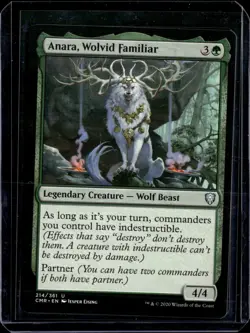 Anara, Wolvid Familiar - 214 - CMR - NM - MTG Magic the Gathering - Image 1