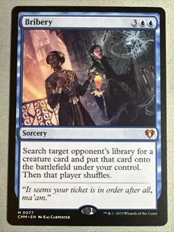 MTG / Bribery / CMM / #77 / Regular / Mythic / NM - Image 1