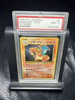 1998 P.M. PSA 9 CHARIZARD 6 Pokemon Japanese CD Promo Card ZARD * SWIRL* - Image 1