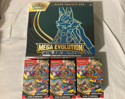 Pokemon Mega Evolution Elite Trainer Box ETB Lucario, 3 Mega Evolution Bundles - Image 1