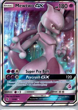 Pokemon TCG Mewtwo-GX 31/68 Hidden Fates Holo NM - Image 1