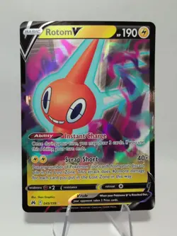Rotom V 045/159 Holo Ultra Rare Crown Zenith Pokemon TCG - Image 1