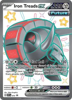 Iron Treads ex - SVP073 - Pokemon Scarlet & Violet Promo Ultra Rare Holo Card NM - Image 1