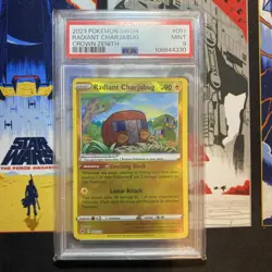 2023 POKEMON SWORD & SHIELD CROWN ZENITH #051/159 RADIANT CHARJABUG PSA 9 Mint! - Image 1
