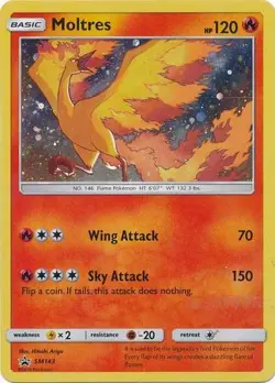 Moltres - SM143 - Pokemon Sun & Moon Promo Holo Rare Card NM - Image 1