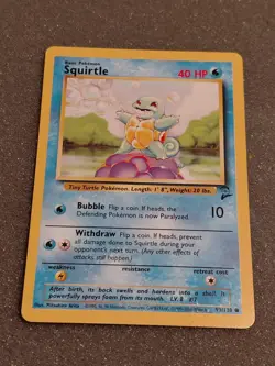 Pokemon TCG Squirtle 63/102 Wartortle Base Set 2 63/130 Regular Uncommon - Image 2