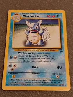 Pokemon TCG Squirtle 63/102 Wartortle Base Set 2 63/130 Regular Uncommon - Image 4