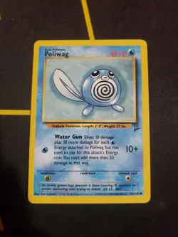 Pokemon TCG Poliwag Base Set 2 88/130 Regular Unlimited Common LP- MP - Image 1