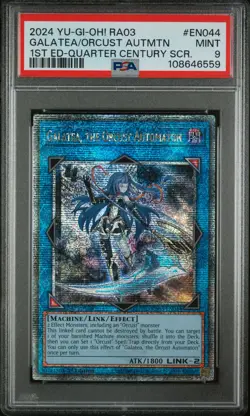 2024 YU-GI-OH! RA03-QUARTER CENTURY BONANZA GALATEA, THE ORCUST AUTOMATON PSA 9 - Image 1