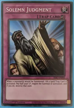 YuGiOh Solemn Judgment Super Rare 1st Edition SESL-EN045 NM - Image 1