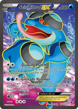Seismitoad EX - 106/111 - Pokemon Furious Fists XY Full Art Ultra Rare Card LP - Image 1