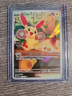 Pokemon Plusle Trading Card 193/182 Scarlet Violet Paradox Rift Full Art Holo - Image 1