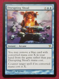 Magic The Gathering BETRAYERS OF KAMIGAWA DISRUPTING SHOAL blue card MTG - Image 1