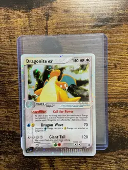 Pokemon TCG Dragonite EX Dragon 90/97 Holo Rare Card DOUBLE SWIRL - Image 1