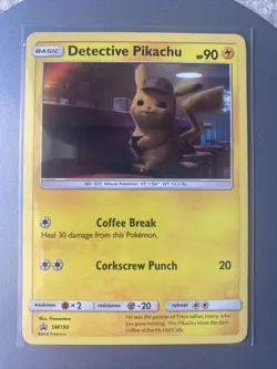 Pokemon Detective Pikachu Promo - SM190 - Holo Pokemon Card - Image 1