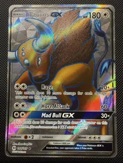 Pokemon Tauros GX Holo Full Art Ultra Rare Card 144/149 NM - Image 1