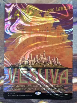 1x HALO FOIL Vesuva MTG Encyclopedia Of Magic Secret Lair NM - Image 1