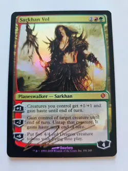 Magic the Gathering (MTG) Sarkhan Vol Foil Signed/Autographed Shards of Alara NM - Image 1