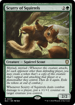 Scurry of Squirrels #33 | Near Mint | BLC Bloomburrow Commander Magic MTG - Image 1
