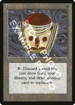 1x LW Jandor's Ring MTG Arabian Nights Rare Magic the Gathering Vintage Artifact - Image 1