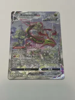 Rayquaza Vmax Alt Art Secret Rare 218/203 Evolving Skies Pokemon Card - Image 1