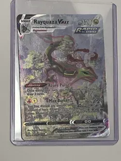 Rayquaza Vmax Alt Art Secret Rare 218/203 Evolving Skies Pokemon Card - Image 3
