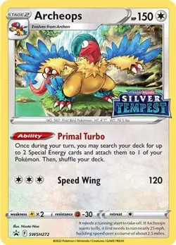 Archeops - SWSH272 - Pokemon Sword & Shield Promo PreRelease Holo Card NM - Image 1