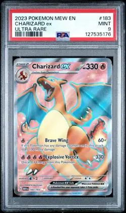Charizard ex 183 Sv: Scarlet & Violet 151 Holo Pokemon Mew PSA 9 Mint - Image 1