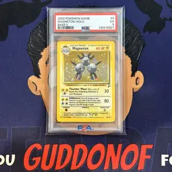 PSA 5 EXCELLENT 2000 Pokemon Game Base II 2 MAGNETON #9 Holo - Image 1