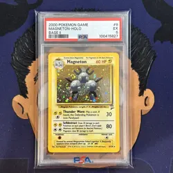 PSA 5 EXCELLENT 2000 Pokemon Game Base II 2 MAGNETON #9 Holo - Image 2