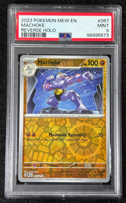 Pokemon Machoke Reverse Holo #067 English MEW 151 PSA 9 - Image 1