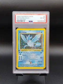 ❄ ARTICUNO ~ 1999 Pokemon Fossil 1st Edition #2 Holo ~ PSA 6 ❄ - Image 1
