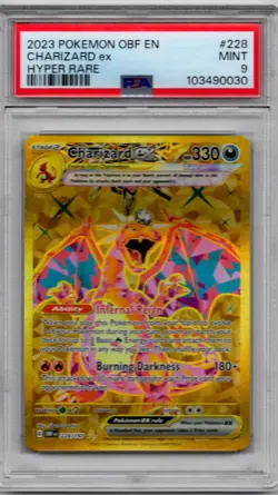 Pokemon - PSA 9 MINT Obsidian Flames Hyper Rare Charizard Ex 228/197 - Image 1