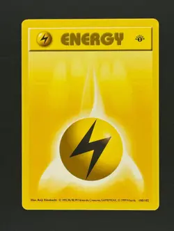 1st Ed Shadowless Lightning Energy 100/102 Base Set Rare Vtg Pokemon Never Playd - Image 1