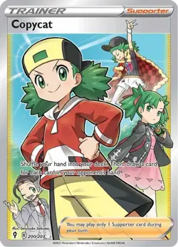Copycat - 200/203 - Pokemon Evolving Skies Sword & Shield Full Art Rare Card NM - Image 1