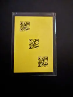 Disney Lorcana Fabled Discard Error QR Code Card Yellow Background 2025 - Image 1