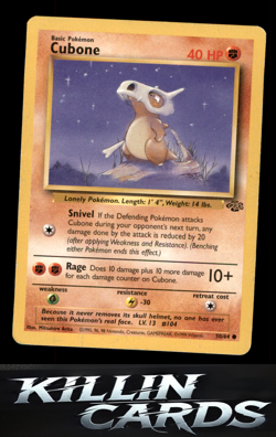 Cubone 50/64 Common Jungle Pokemon Card MP - Image 1