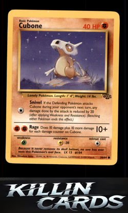 Cubone 50/64 Pokemon Common Jungle Card LP - Image 1