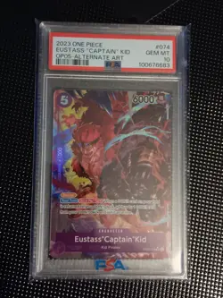 Eustass Captain Kid OP05-074 Alternate Art One Piece Card PSA 10 English - Image 1