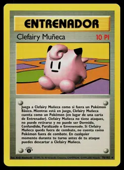 Pokemon Card - Clefairy Doll 1st Edition Base Set Spanish 70/102 Rare - Image 1