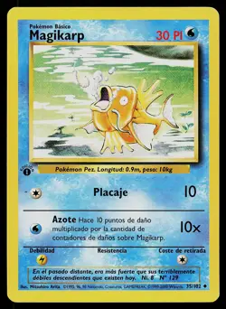 Pokemon Card - Magikarp Base Set 1st Edition Spanish 35/102 Uncommon - Image 1