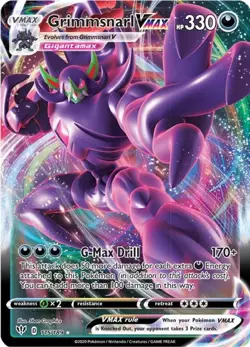 Grimmsnarl VMAX - 115/189 - Pokemon Darkness Ablaze Sword Shield Rare Card NM - Image 1
