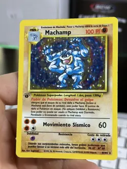SPANISH 1st Edition Machamp 8/102 Base Set 1999 Holo Rare WOTC Pokemon Card TCG - Image 4